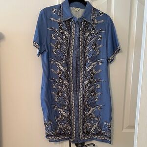 Max Studio Blue and Black Mini Dress